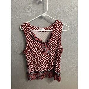 Crown & Ivy Women's Sleeveless‎ V-Neck Blouse Size PXL